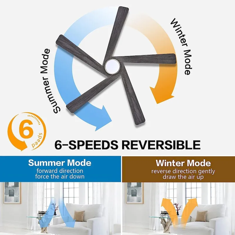 AeroBlade 64  5-Blade 6-Speed Ceiling Fan with LED Light