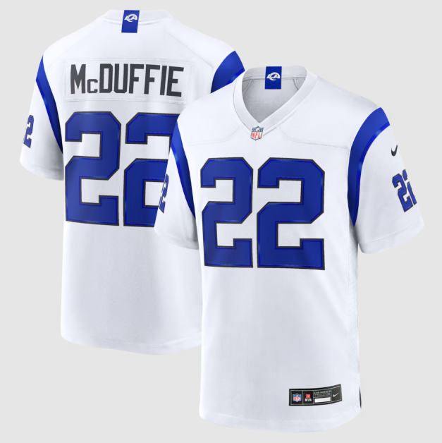 Los Angeles Rams Trent McDuffie Alternate White Jersey