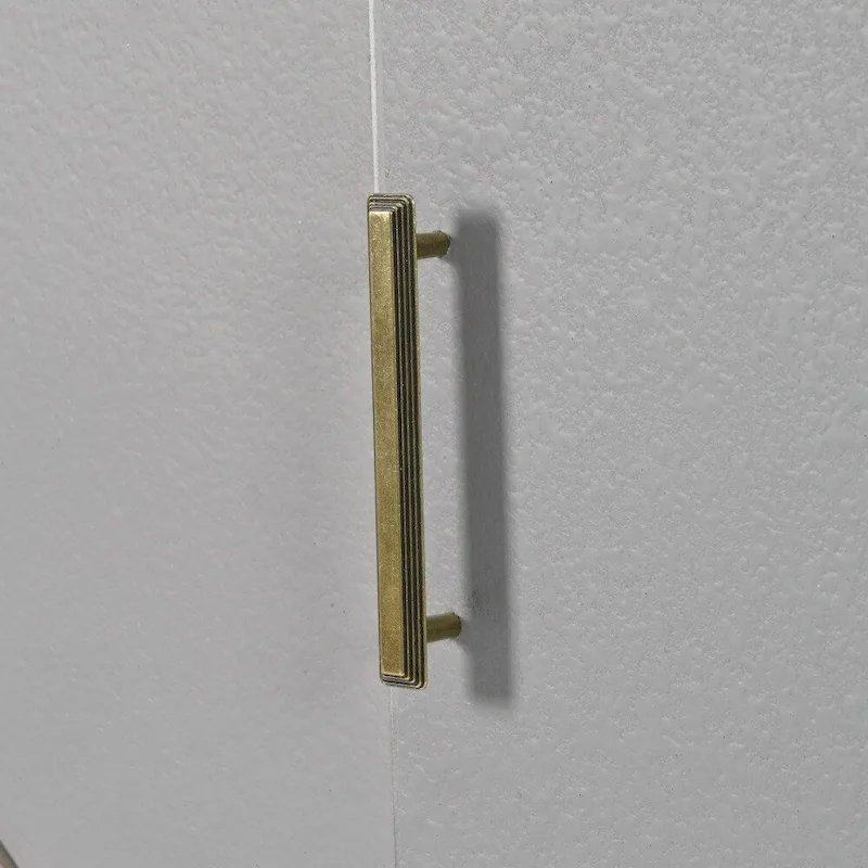 Retro MDF Kitchen Island on Wheels with Drop Leaf and Towel Rack