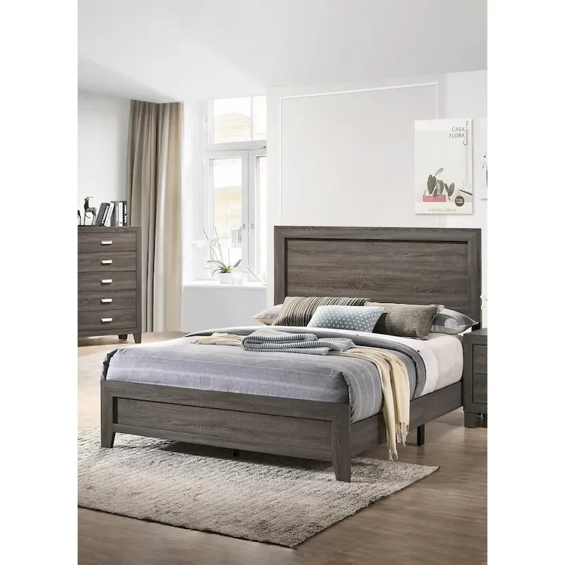 Anastasia Panel Bed - Classic Wood Bedroom Furniture