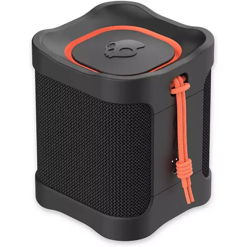 Skullcandy Terrain Mini Wireless Speaker, IPX7 Waterproof Portable, 14 Hour Battery, Nylon Wrist Wrap & True Stereo, Black