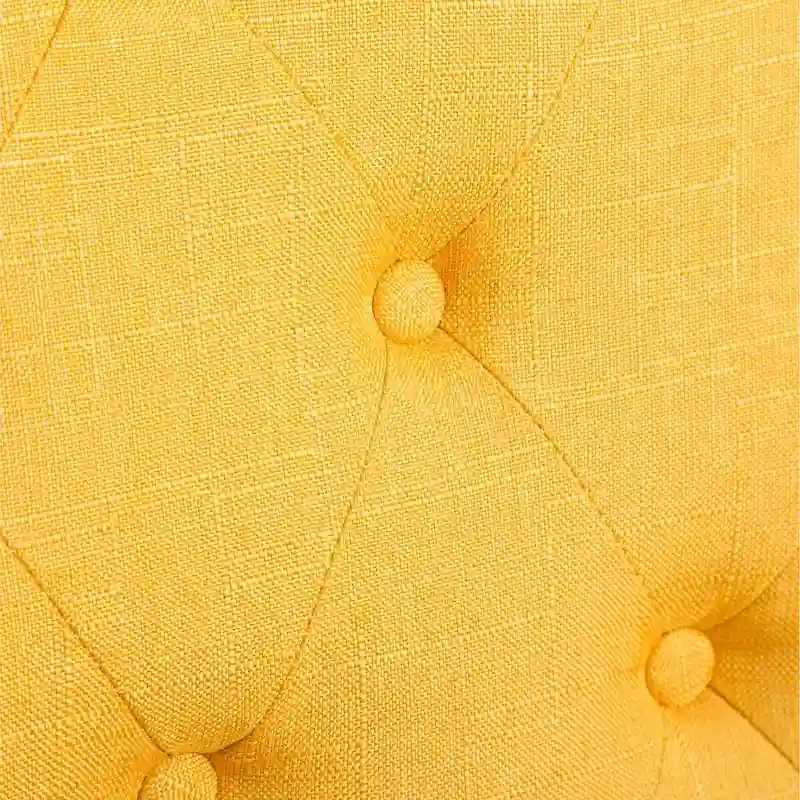 7-piece Dining Set, Turned-Leg Dining Table with 6 Tufted Chairs