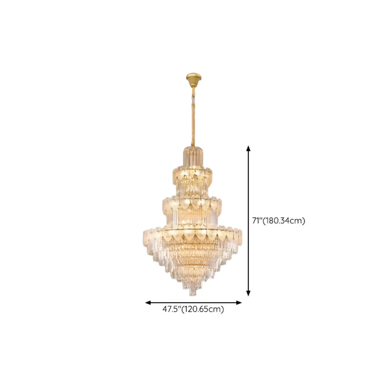 Luxury Crystal Round Chandelier with Elegant Tiered Design