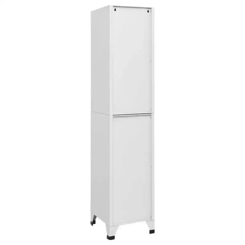 vidaXL Locker Cabinet Light Grey Steel Medium Locker Cabinet