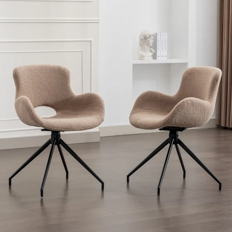 Swivel Dining Accent Chairs Set of 2 - N/A