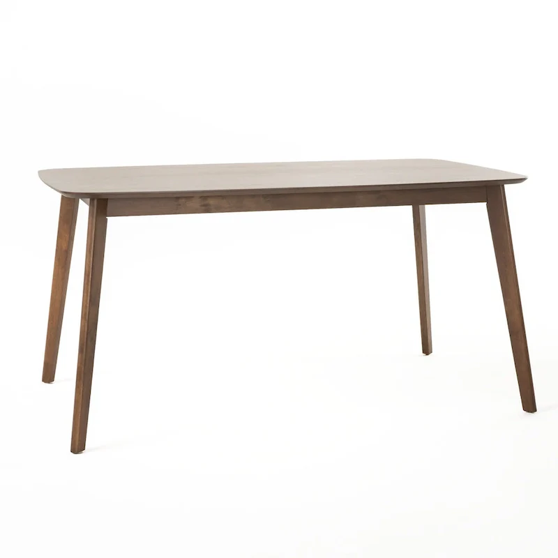 Mid-Century 5-Piece Wood Rectangle Dining Set with Chairs