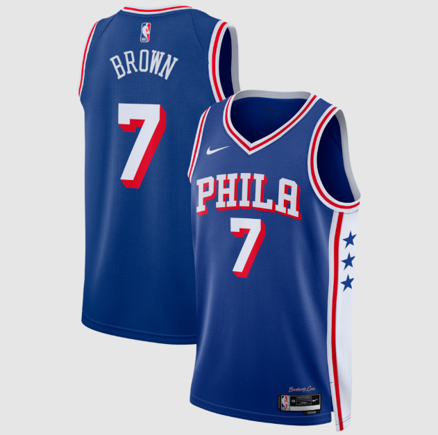 Jaylen Brown Royal Philadelphia 76ers Swingman Jersey - Icon Edition