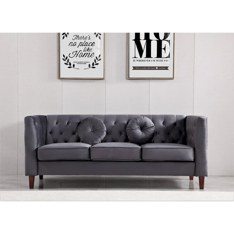 Classic Chesterfield Sofa - Tufted Upholstered Living Room Sofa