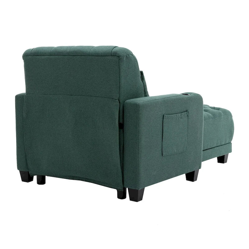 Clihome Tufted Reclining Chaise Lounge