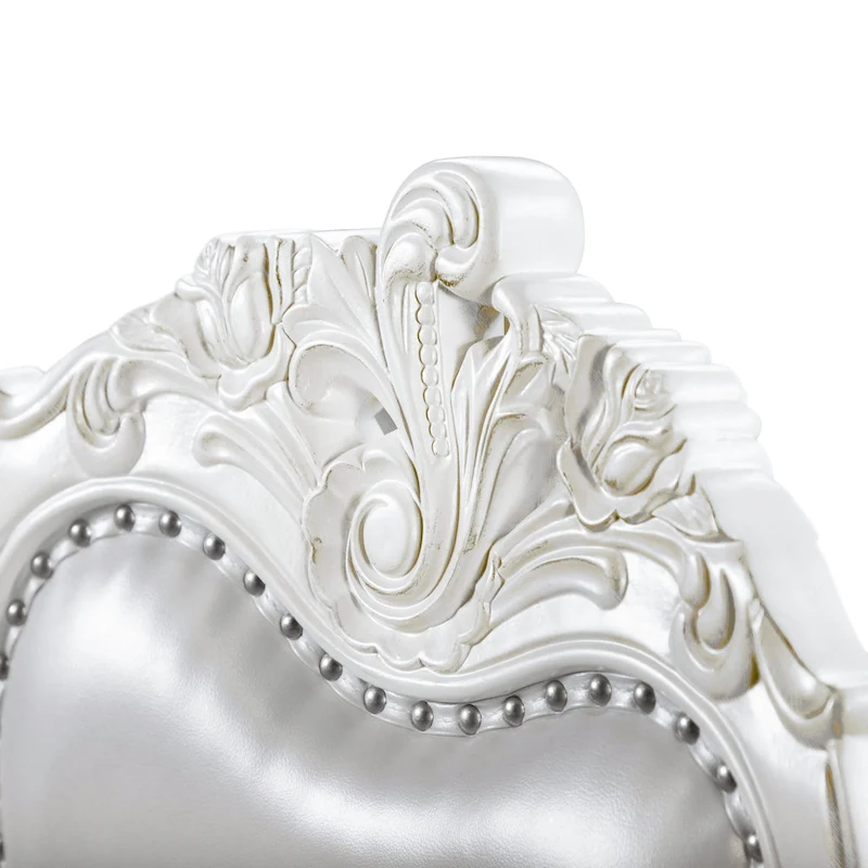 Furniture of America Eugene Traditional Solid Wood Dining Arm Chairs with Nailhead Trim and Cabriole Legs (Set of 2)