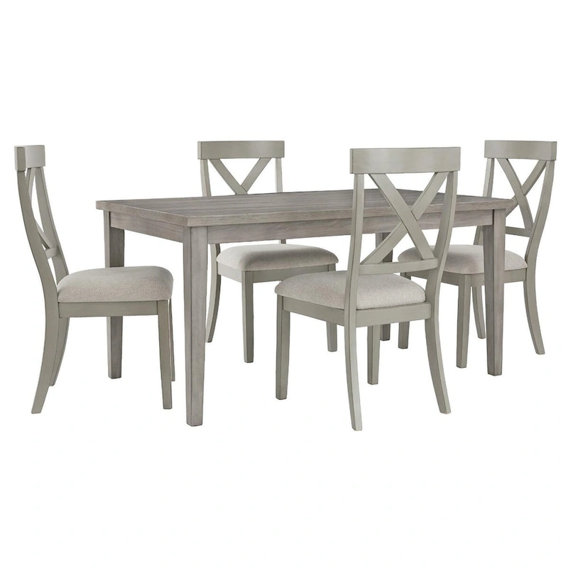 Parallen Gray Rectangular Dining Table