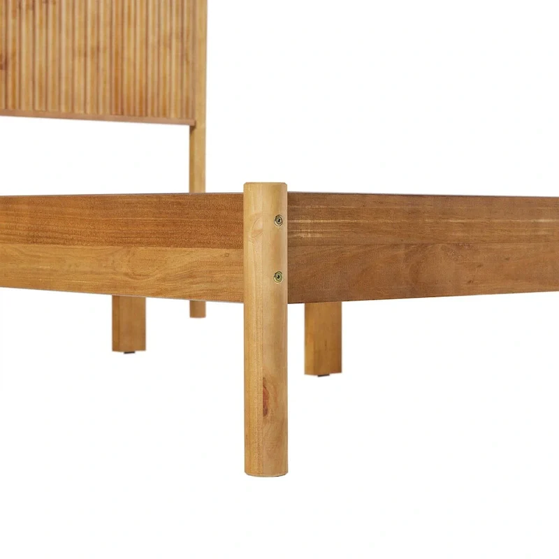 Transitional Solid Wood Queen Bed