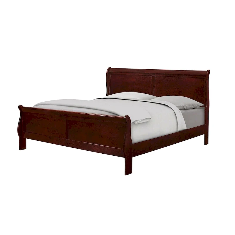 Lillie 6 Piece Cherry Sleigh Bedroom Set