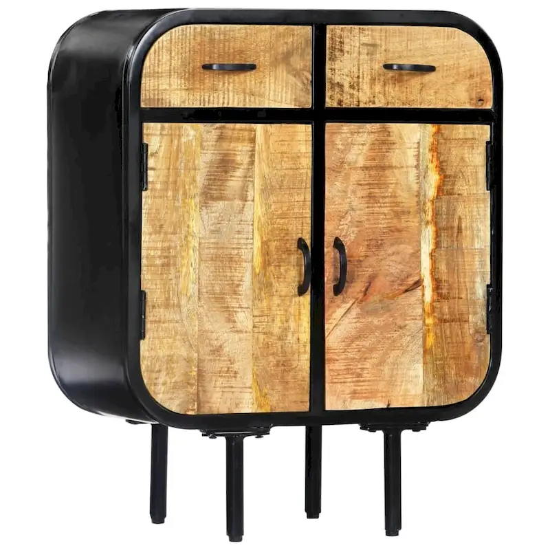 vidaXL Sideboard 23.6 x11.8 x29.5  Solid Mango Wood and Iron