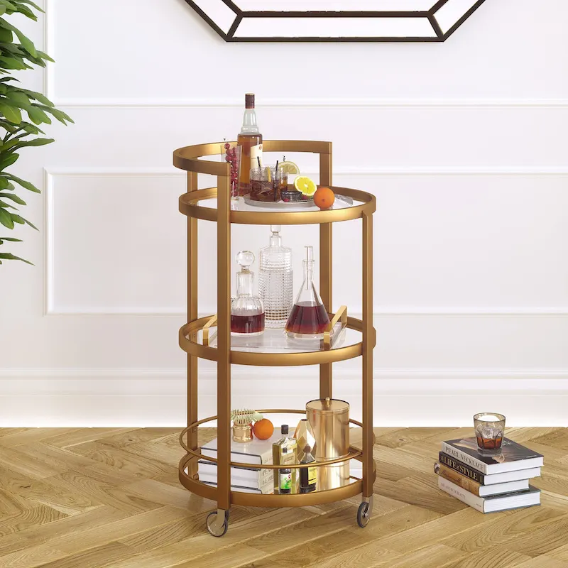 Mirrored Bar Cart