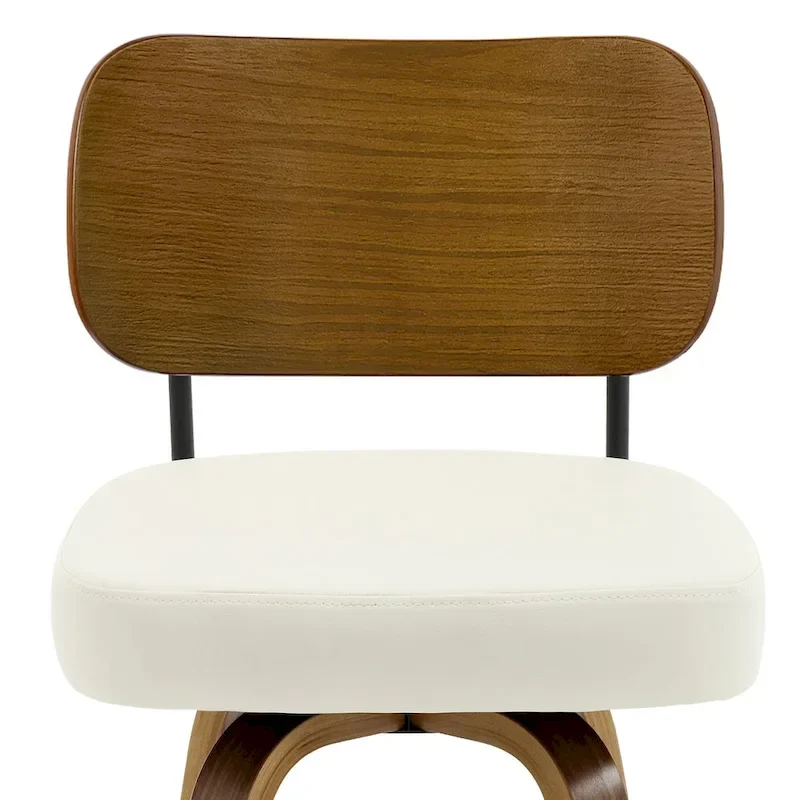 26-Inch Upholstered Swivel Counter Height Bar Stools - 36.4 H x 17.1 W x 20 D