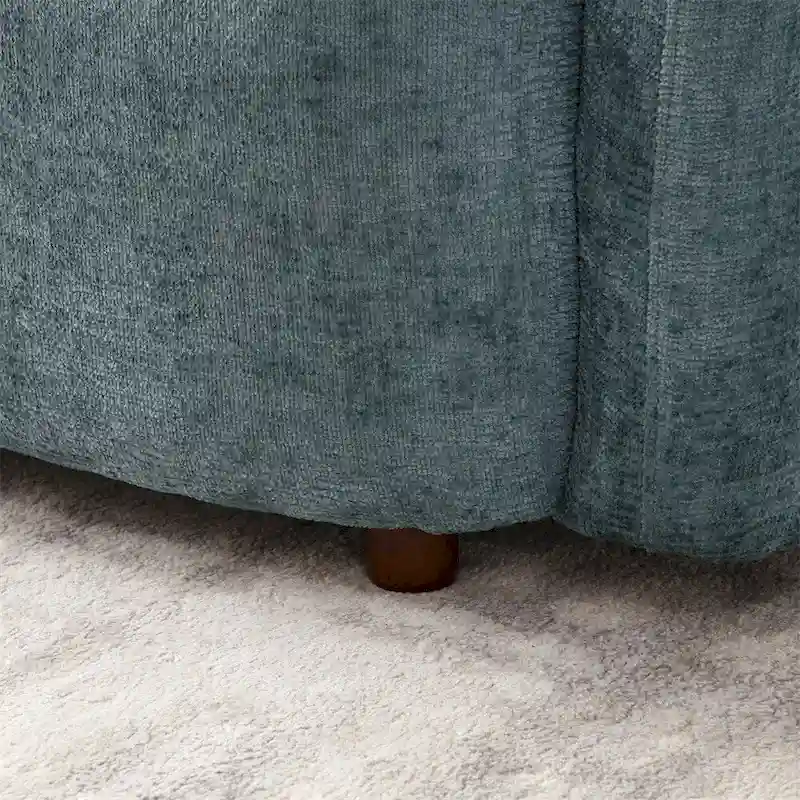 Modern 3 Seater Velvet Upholstered Comfy Couch with Legs