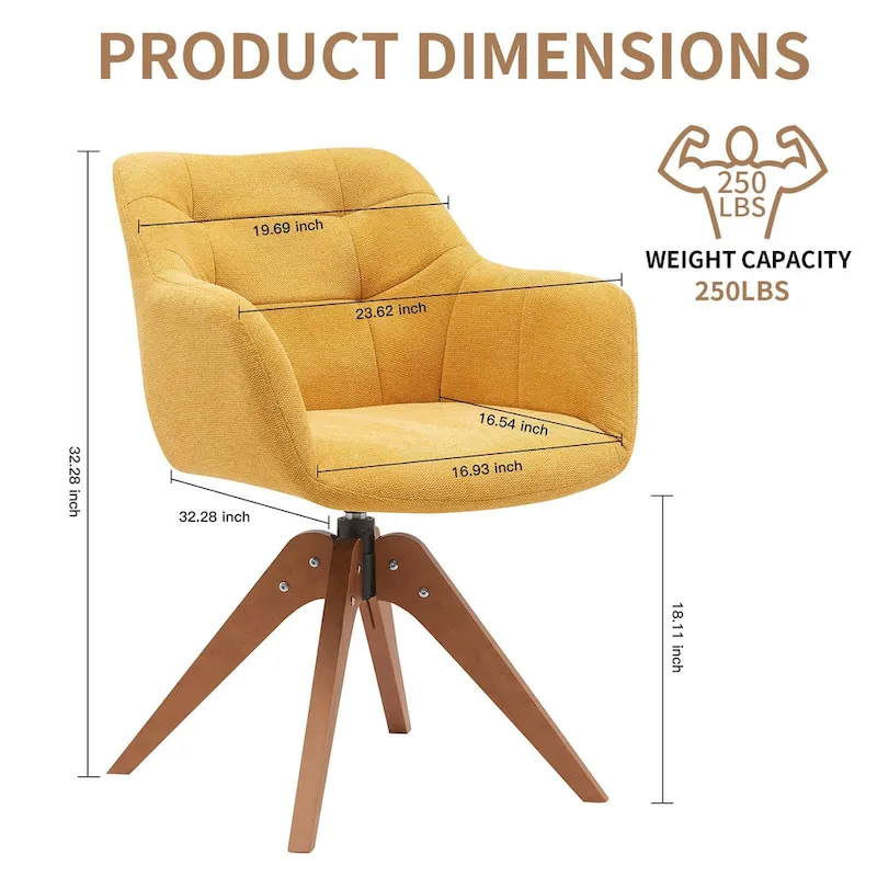 Suede Swivel Armchair Office Accent Arm Chair