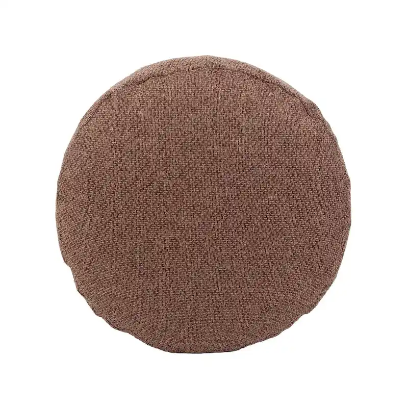 Allan Andrews Round Foot Pouf Panama Chocolate