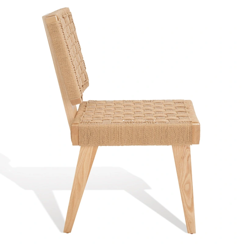 SAFAVIEH Couture Justice Woven Dining Chair (Set of 2) - 19 In. W x 24 In. D x 35 In. H - 19Wx24Dx35H