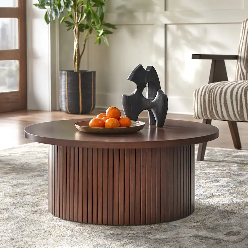 Fluted Low Profile Coffee Table
