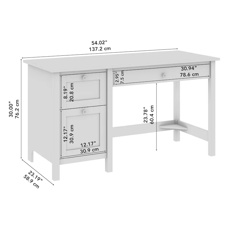 Mayfield 54W Computer Desk with Drawers by Bush Furniture