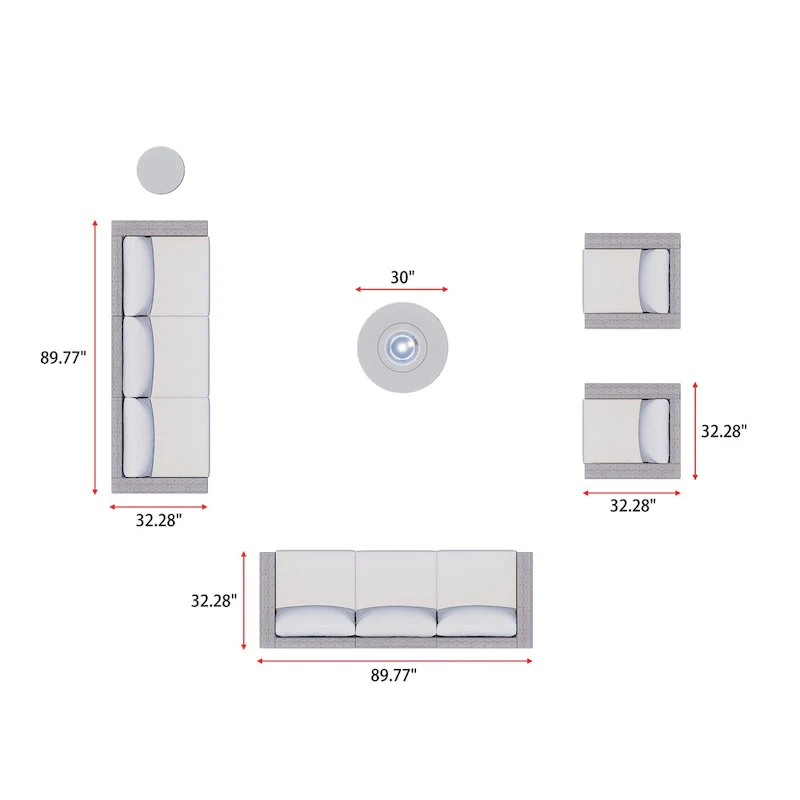 Avalon 10-Piece Fire Seating Set