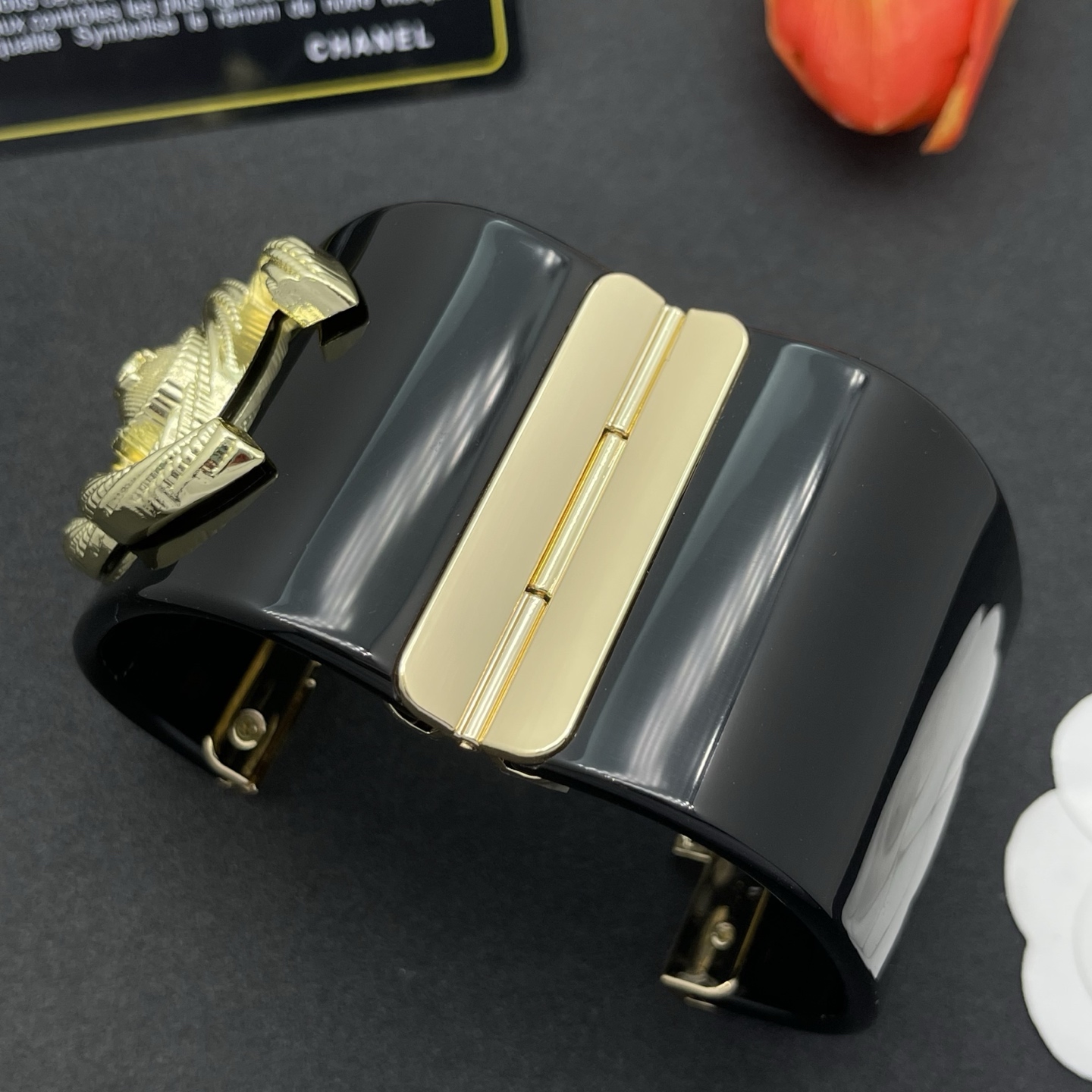 CCS159 Chanel Large acrylic bracelet - ccjewelryacc