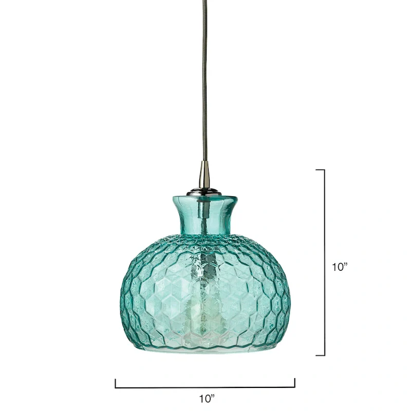 Alden Dcor Honeycomb 1-Light Glass Pendant