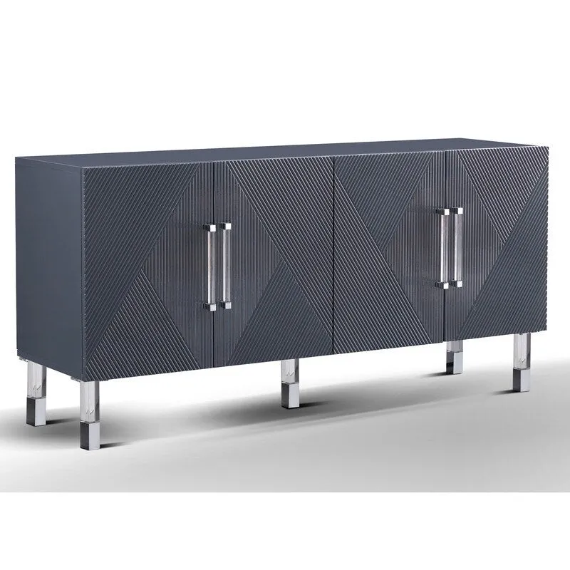 Best Master Furniture Lawson 64 Sideboard with Acrylic Legs