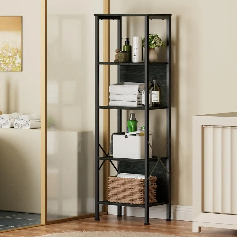 5 Tier Tall Bookshelf - 14.9D x 10.6W x 55.1H