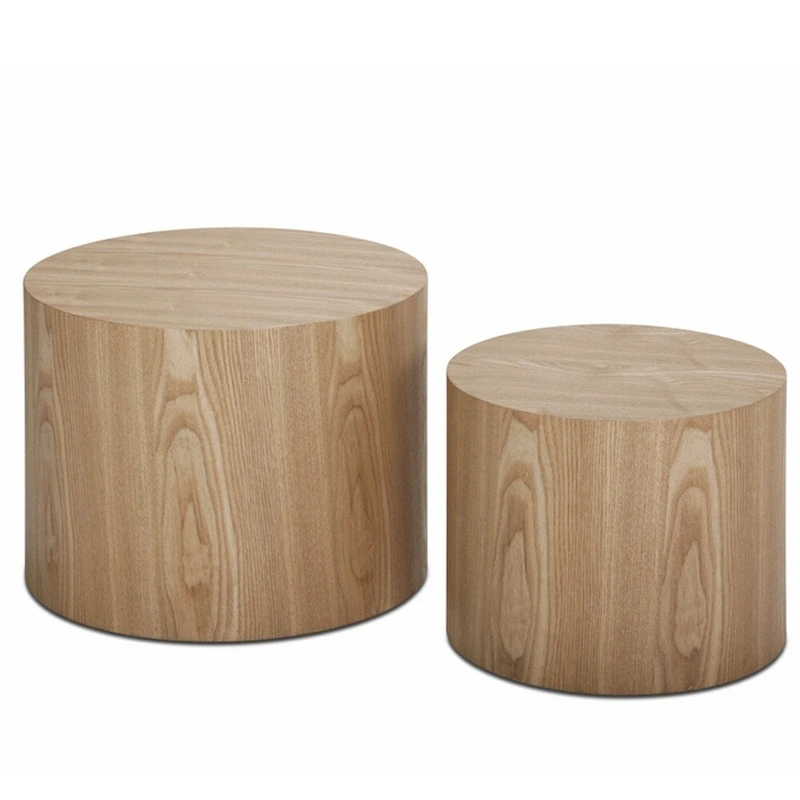 Veneer side table coffee table set of 2
