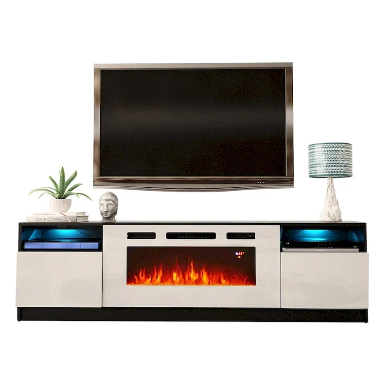 Strick & Bolton Amsden Electric Fireplace TV Stand