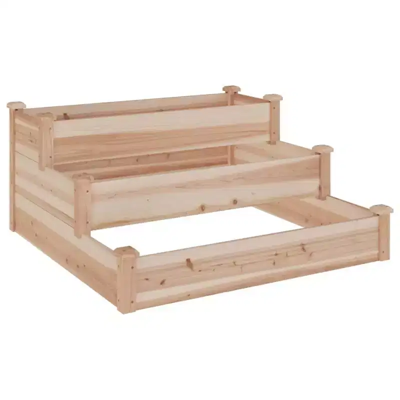 vidaXL Garden Raised Bed Strawberry Planter Vegetable Herb Bed Solid Wood Fir