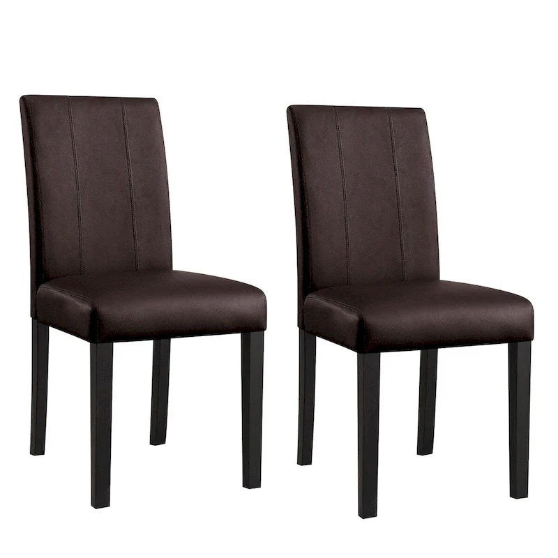 Subrtex(Set of 2)Faux Leather Parsons Upholstered Dining Chair