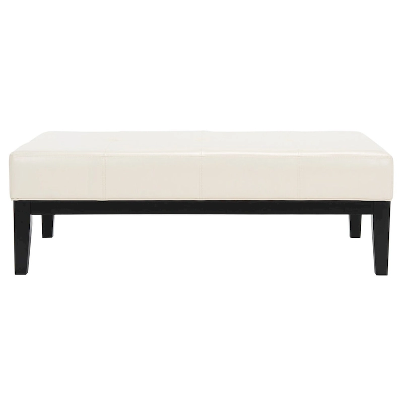 SAFAVIEH Tonja Brown Bicast Leather Rectangle Ottoman