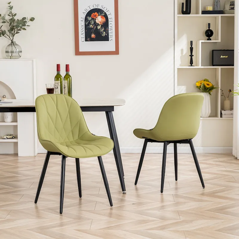 Upholstered Dining Chairs Set of 2 Modern Kitchen Chairs