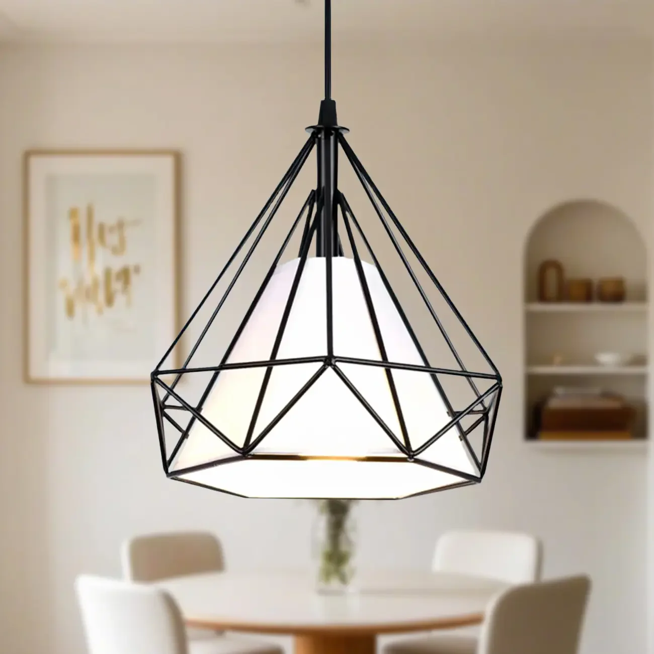 Modern Colorful Diamond Cone Pendant Lamp