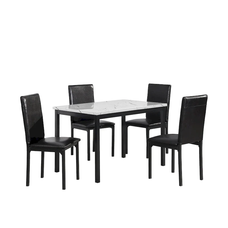 Roundhill Furniture Citico Metal 5-PC Dinette Set