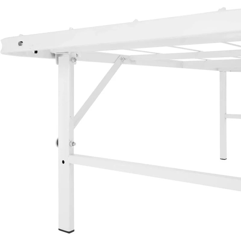 Heavy Duty Foldable Bed Frame with Steel Metal Slats Mattress Foundation