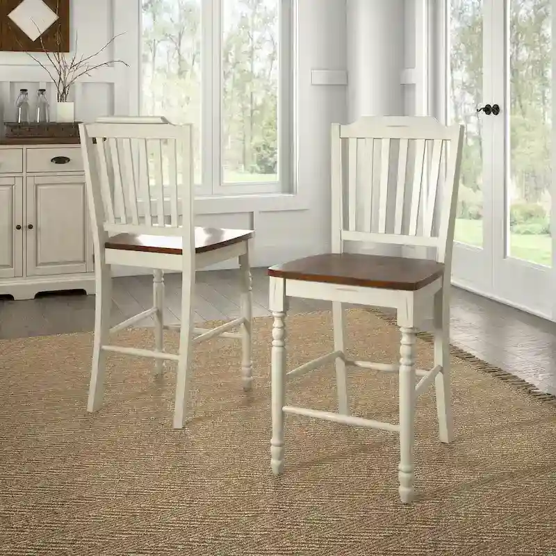 Brunico Two-Tone Counter Height Chairs (Set of 2)
