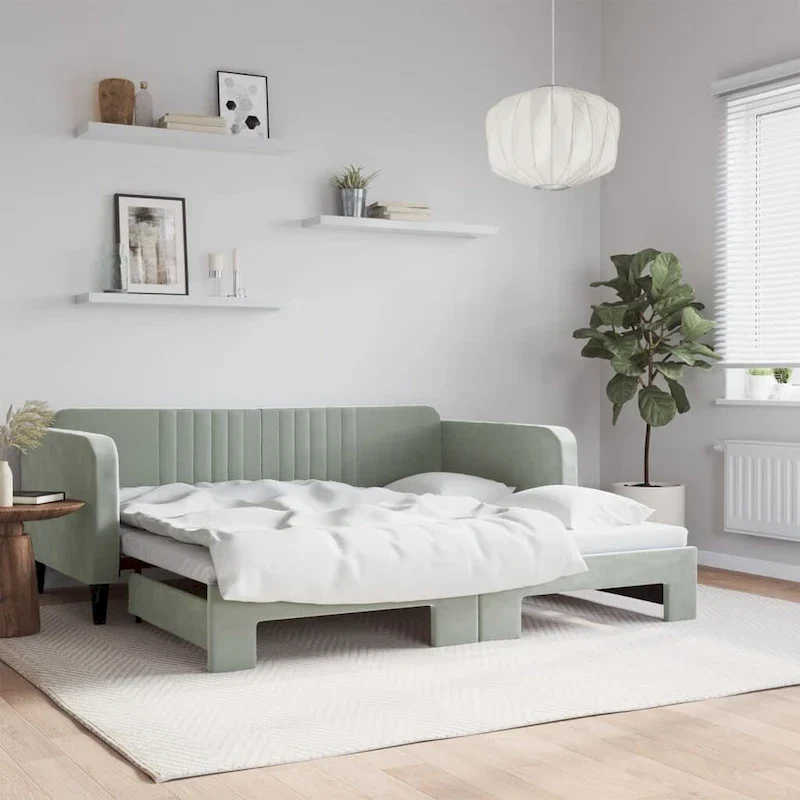 Day Bed Upholstered Sleeper Sofa Bed for Bedroom Living Room, Velvet
