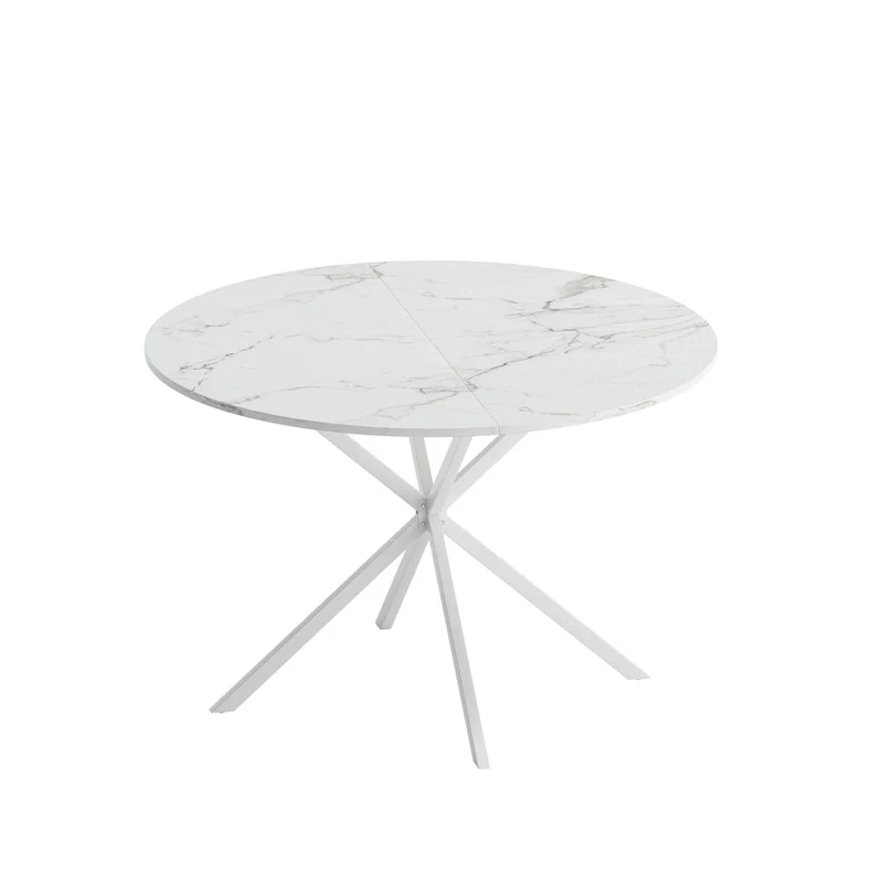 47.24 Modern Cross Leg Round Dining Table