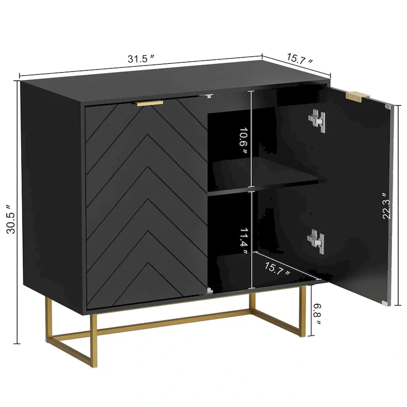 Sideboard Buffet Cabinet with Adjustable Shelf