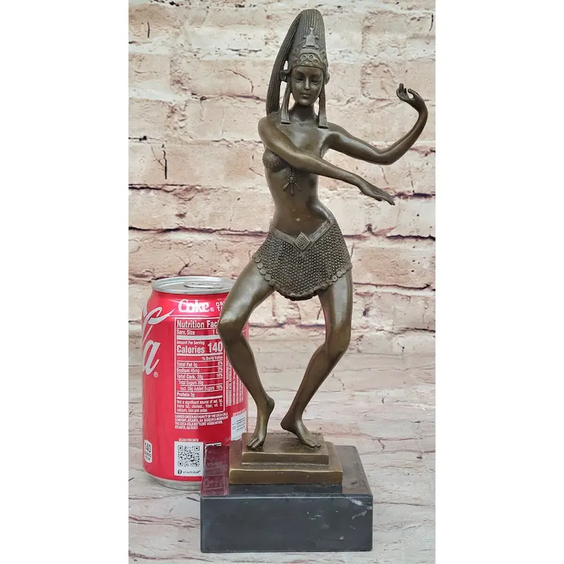 Parvati Exotic Belly Dancer Girl Female Figure Bronze Sculpture By Allan Clark
