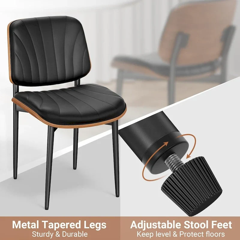 Mid Century Modern Dining Chairs, Upholstered Dining Chairs Set of 2