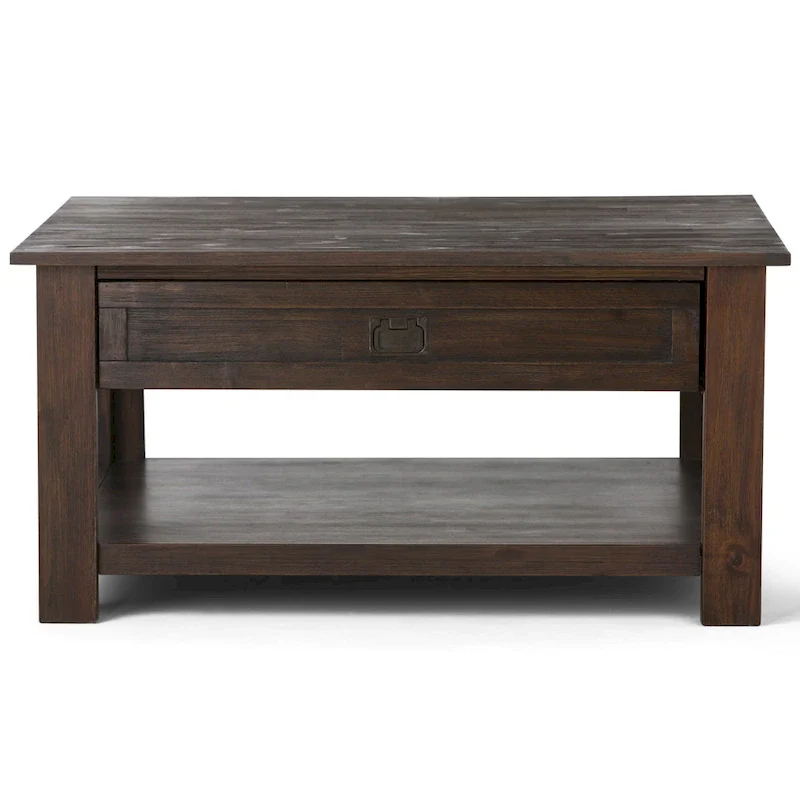 WYNDENHALL Garret SOLID ACACIA WOOD 38 inch Wide Square Rustic Coffee Table - 38 W x 38 D x 19 H