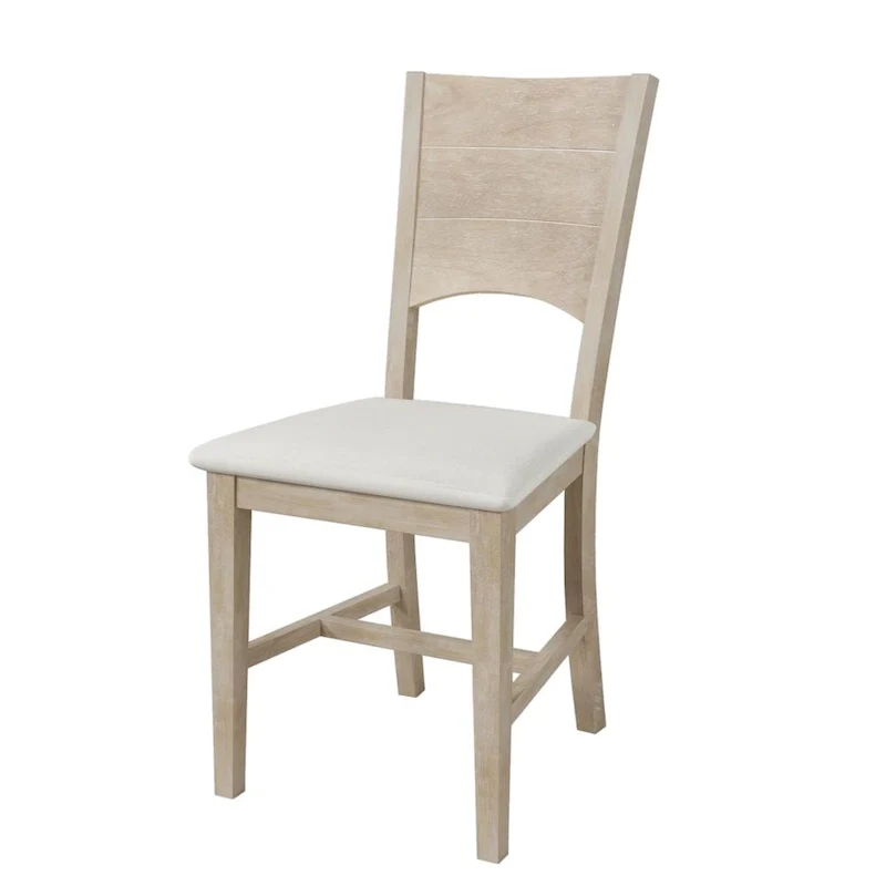 Solid Wood Dining with Half-Round Legs, 4 Chairs & Bench – Natural / Grey, Seats 6