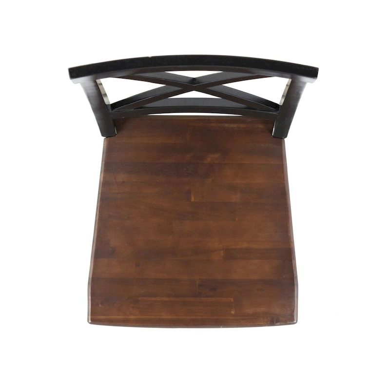 Roshan Farmhouse Acacia Wood Dining Chairs set of 2