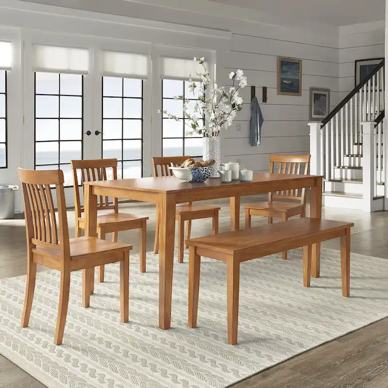 Farmhouse Wood Dining Bench